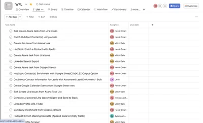 Bulk create Asana tasks from Jira issues - Output