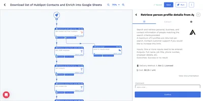 Download list of HubSpot Contacts and Enrich into Google Sheets - Wrkflow