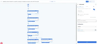 HubSpot: Email Address Validation with Note (by Company)